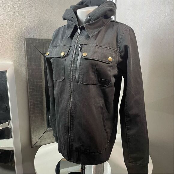 Empyre black Hooded Men’s Jacket Size S - Picture 4 of 10